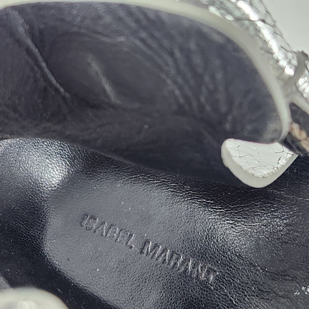 Isabel Marant Either Metallic Leather Sandals Tulip Bow Gladiator Womens Size 36 - Picture 13 of 15